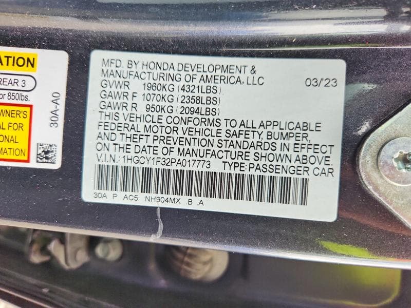 2023 HONDA ACCORD EX 13