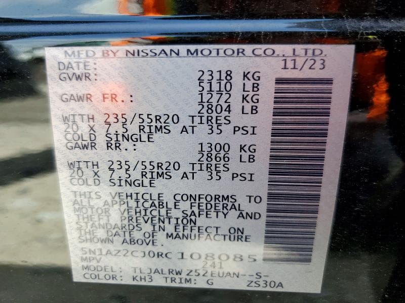 2024 NISSAN MURANO SL SL 13