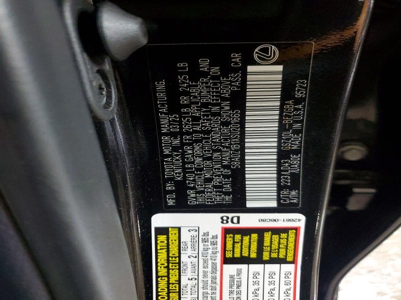 2025 LEXUS ES 350 BASE 13