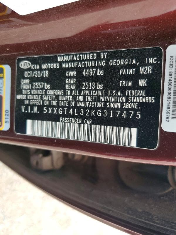 2019 KIA OPTIMA LX 12
