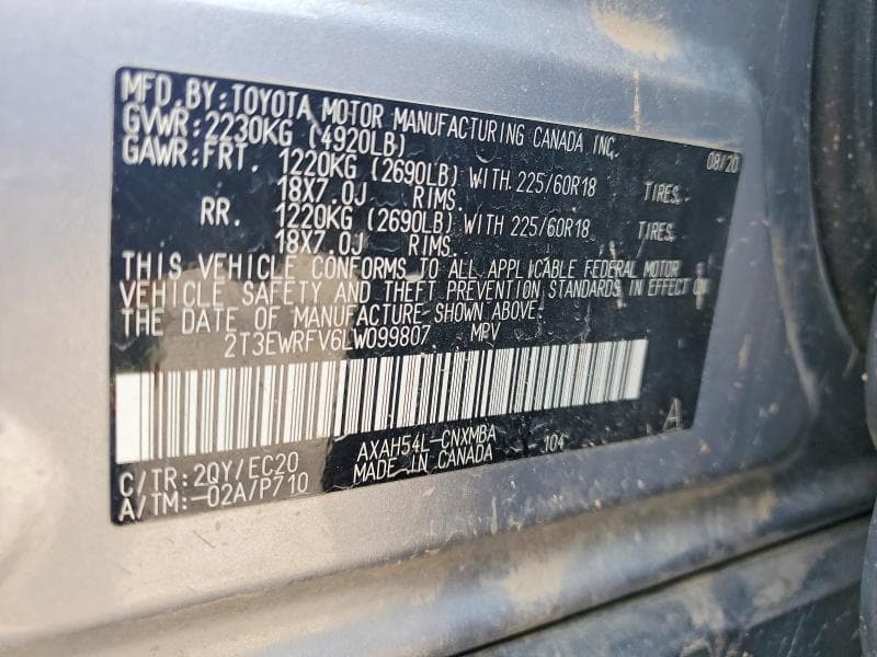 2020 TOYOTA RAV4 XSE 13