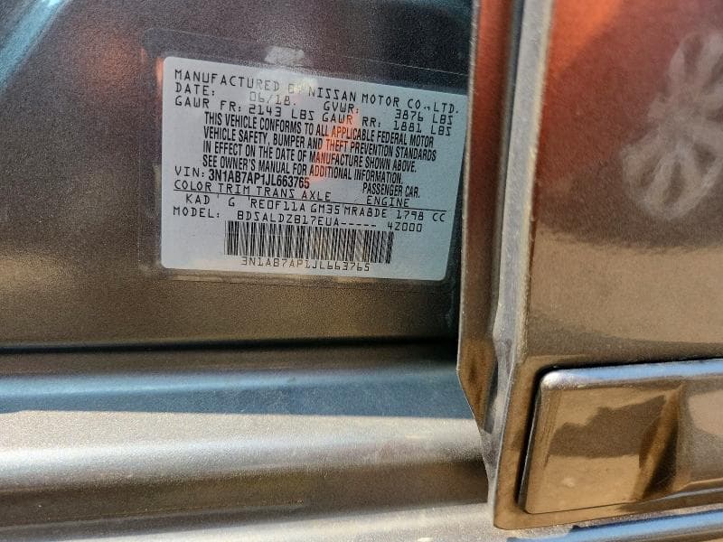 2018 NISSAN SENTRA SV 12