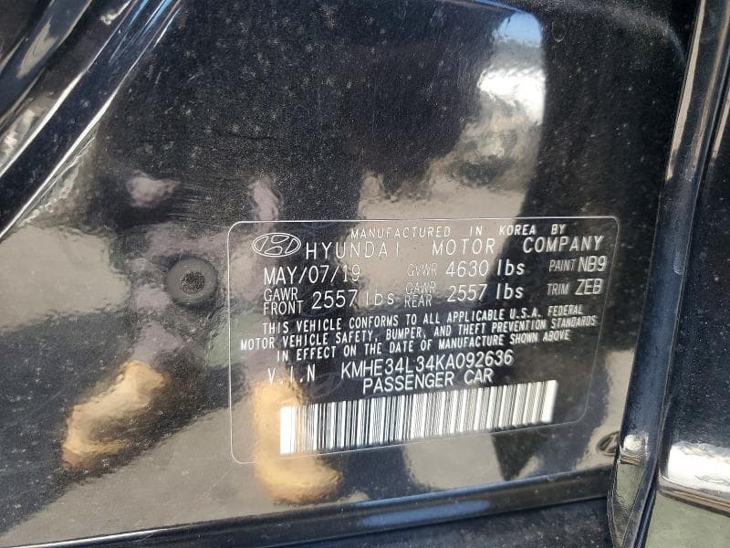2019 HYUNDAI SONATA HYBRID LIMITED 13