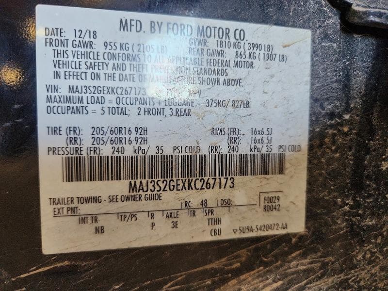 2019 FORD ECOSPORT SE 13