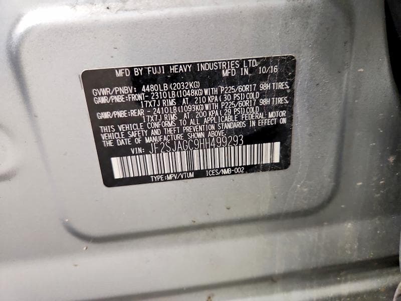 2017 SUBARU FORESTER 2.5I PREMIUM 2.5I PREMIUM 13