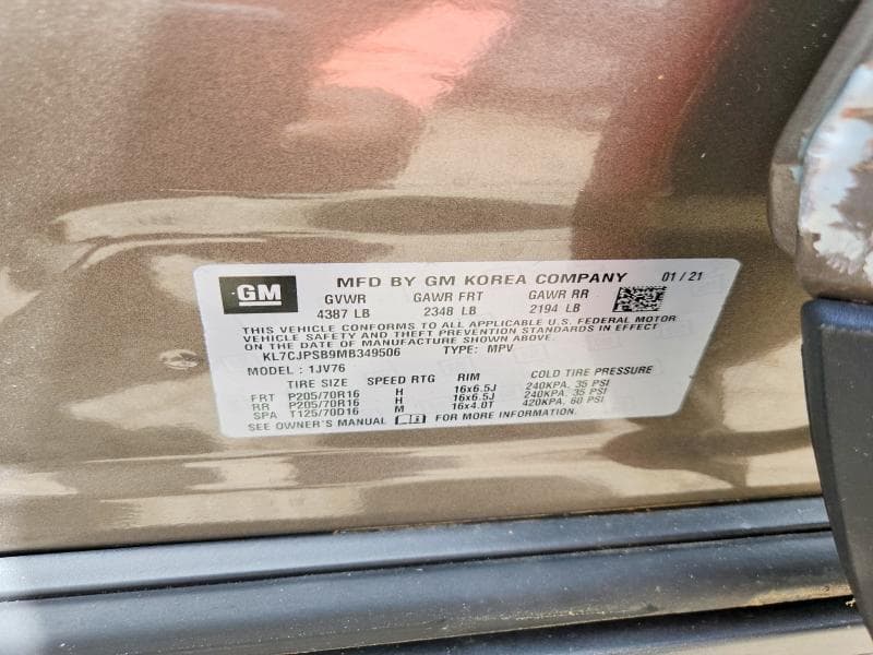 2021 CHEVROLET TRAX 1LT 13