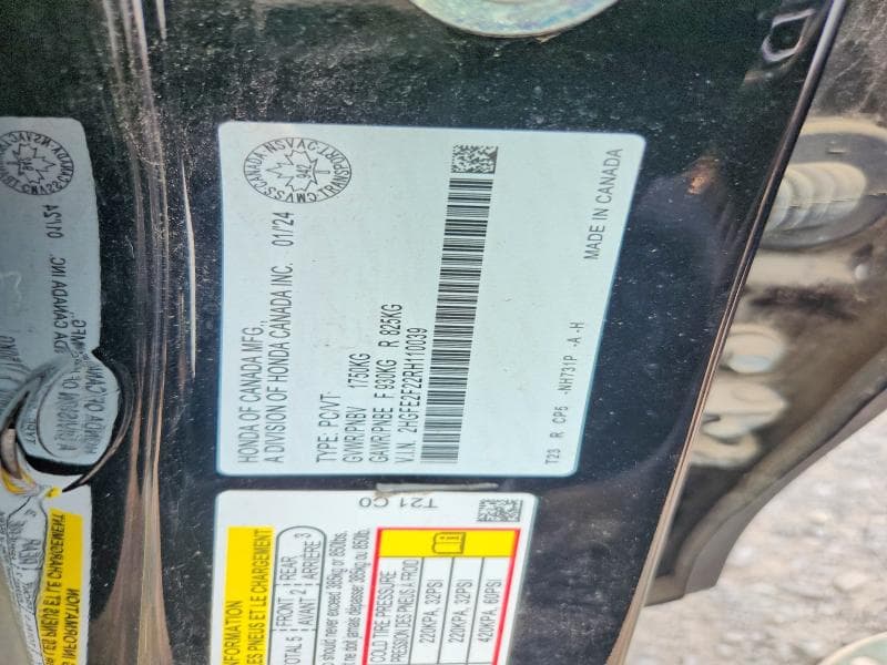 2024 HONDA CIVIC LX 12
