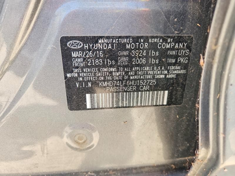 2017 HYUNDAI ELANTRA SE SE 12