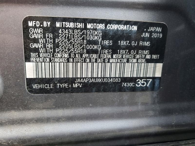 2019 MITSUBISHI OUTLANDER SPORT ES 14