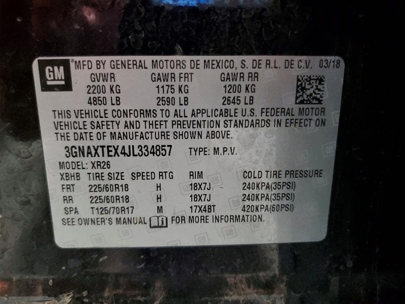 2018 CHEVROLET EQUINOX LT 14