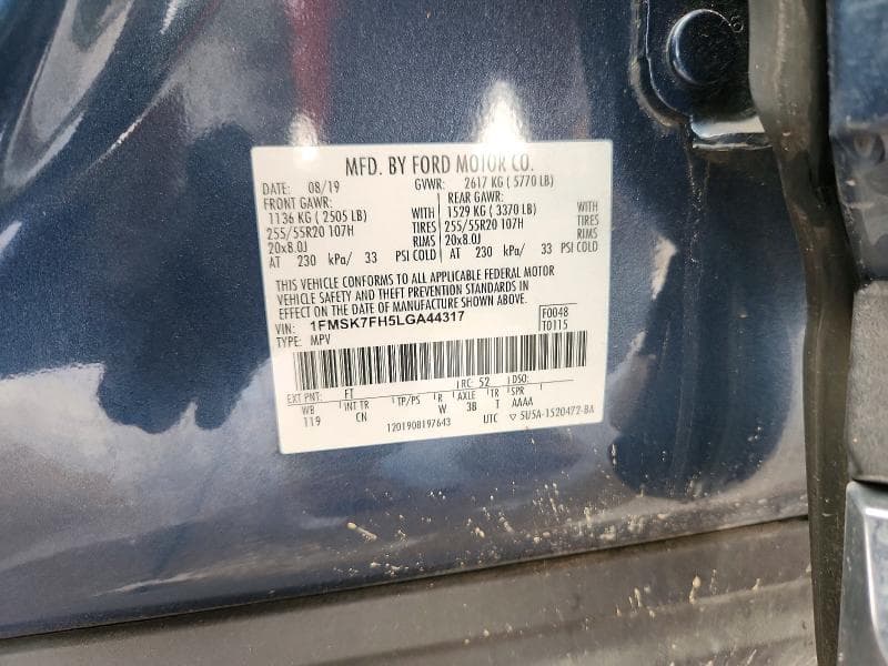 2020 FORD EXPLORER LIMITED LIMITED 14