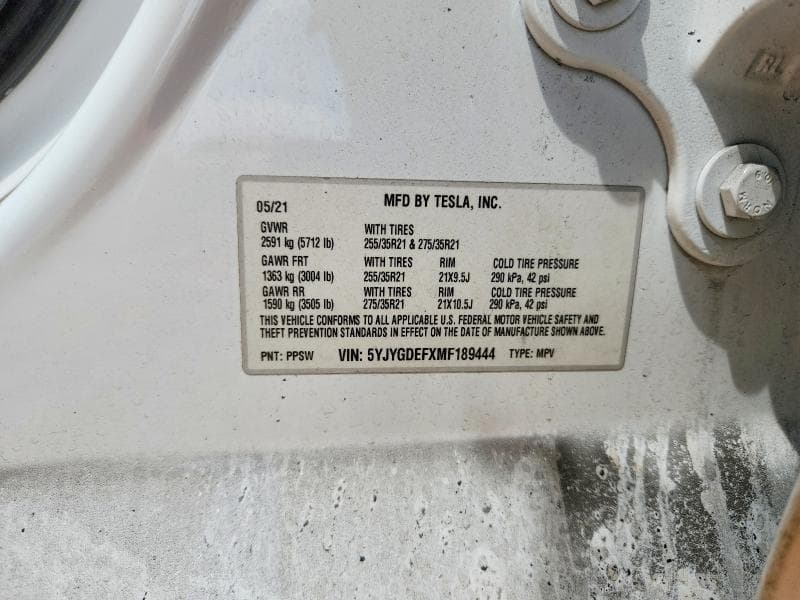 2021 TESLA MODEL Y 12