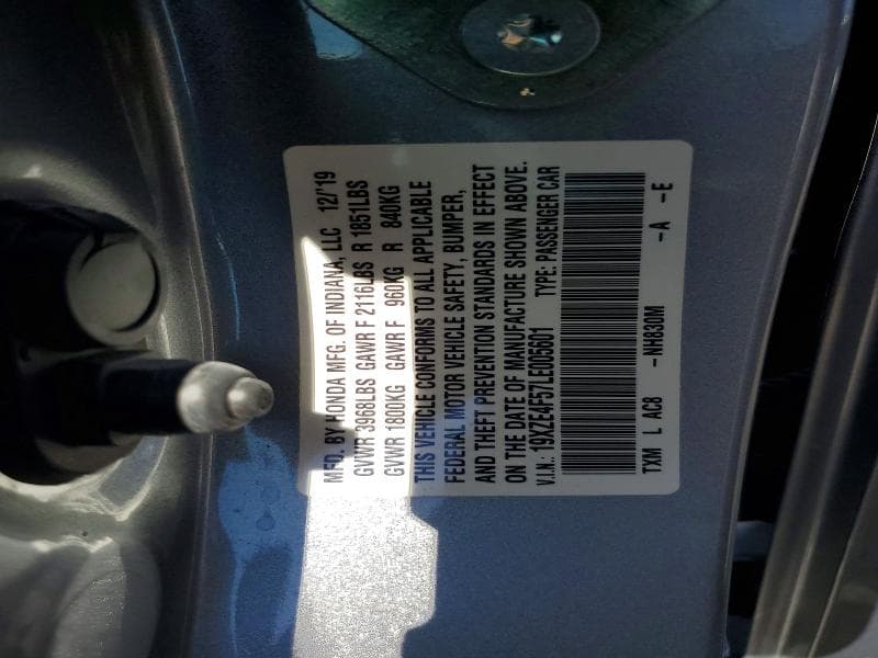 2020 HONDA INSIGHT EX 12