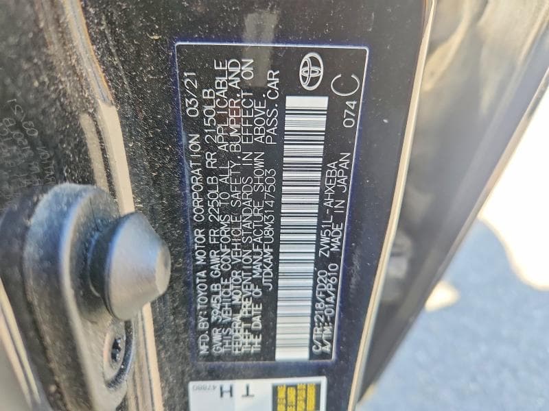 2021 TOYOTA PRIUS LE LE 13