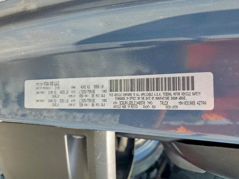2020 RAM PROMASTER 3500 3500 HIGH 3500 HIGH 13