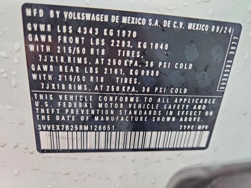 2024 VOLKSWAGEN TAOS SE 12