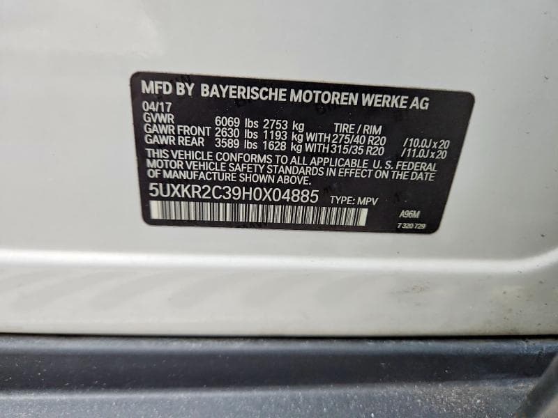 2017 BMW X5 SDRIVE35I 13