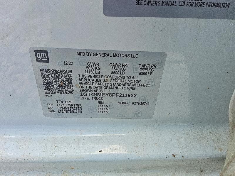 2023 GMC SIERRA K2500 SLE 12