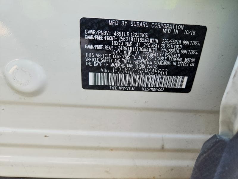 2019 SUBARU FORESTER SPORT 14