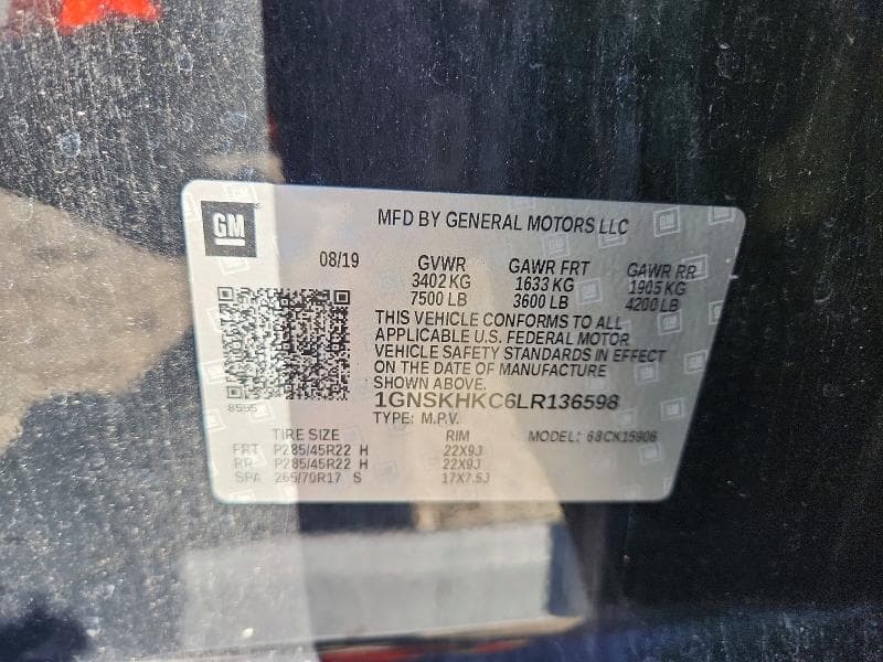2020 CHEVROLET SUBURBAN K1500 LT K1500 LT 13