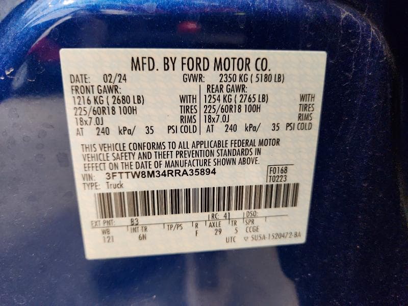 2024 FORD MAVERICK LARIAT 12