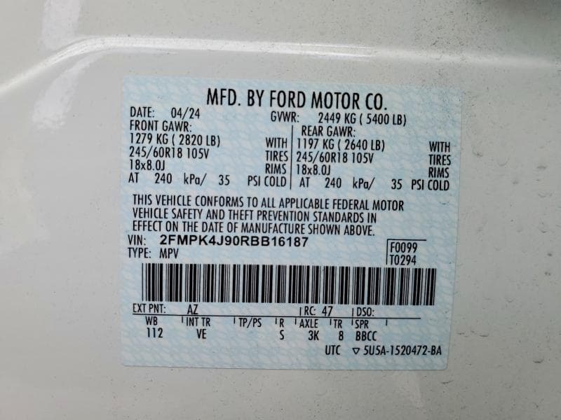 2024 FORD EDGE SEL 13