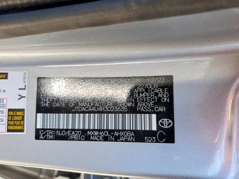2024 TOYOTA PRIUS XLE 12