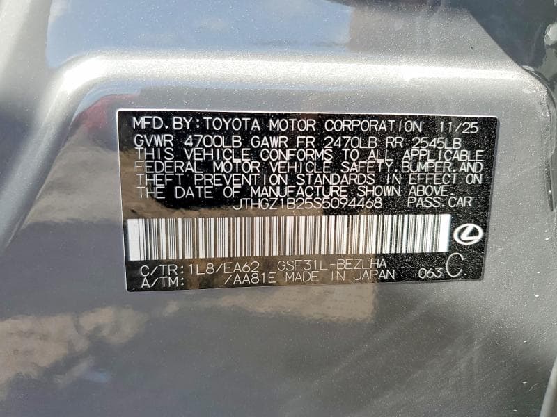 2025 LEXUS IS 350 F SPORT 12