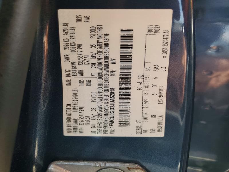 2018 FORD ESCAPE SE 13