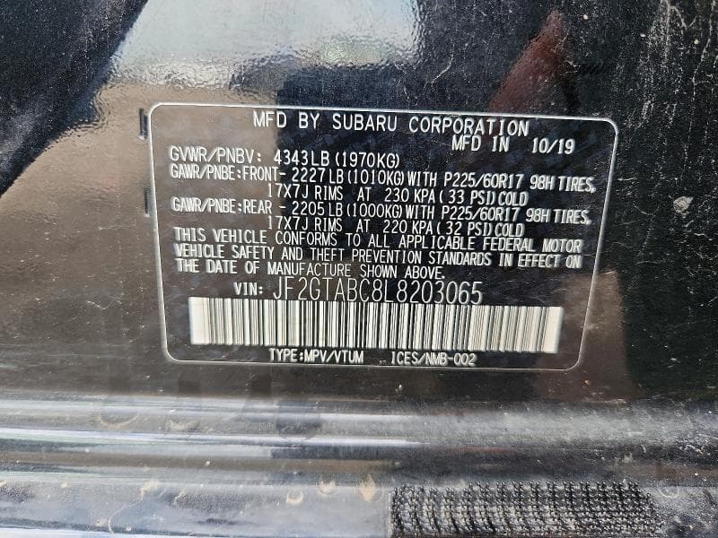 2020 SUBARU CROSSTREK 13