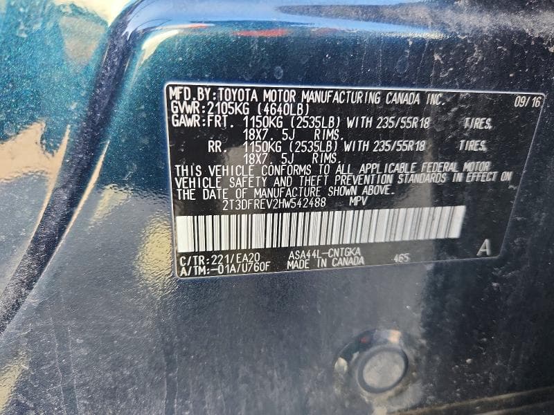 2017 TOYOTA RAV4 PLATINUM 13