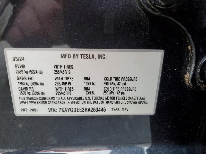 2024 TESLA MODEL Y 12