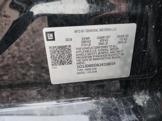 2018 CHEVROLET SONIC LT 12