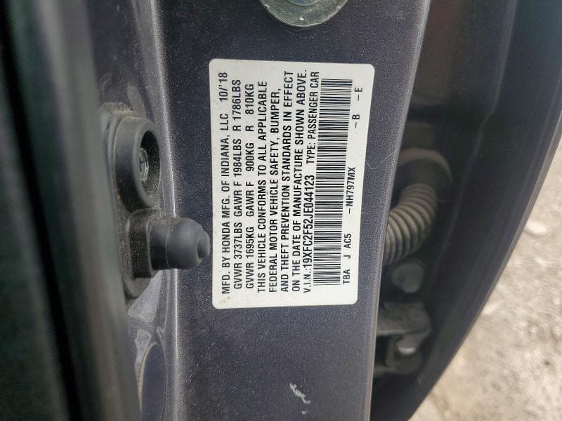2018 HONDA CIVIC LX 12