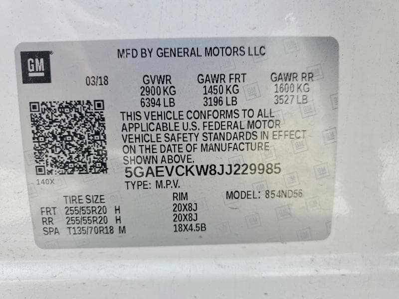 2018 BUICK ENCLAVE AVENIR 13