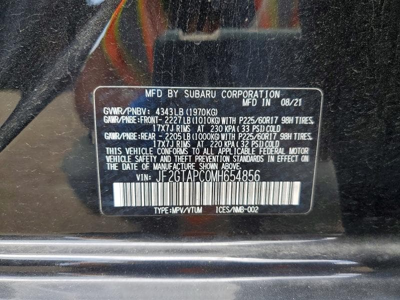 2021 SUBARU CROSSTREK PREMIUM 13