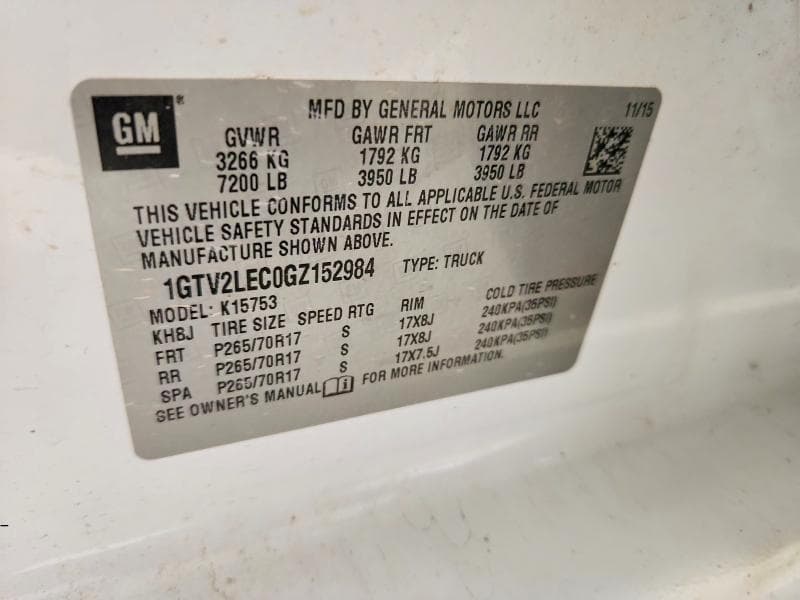 2016 GMC SIERRA 12