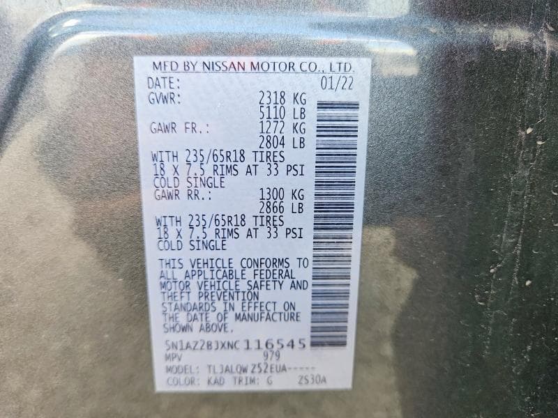 2022 NISSAN MURANO SV 13