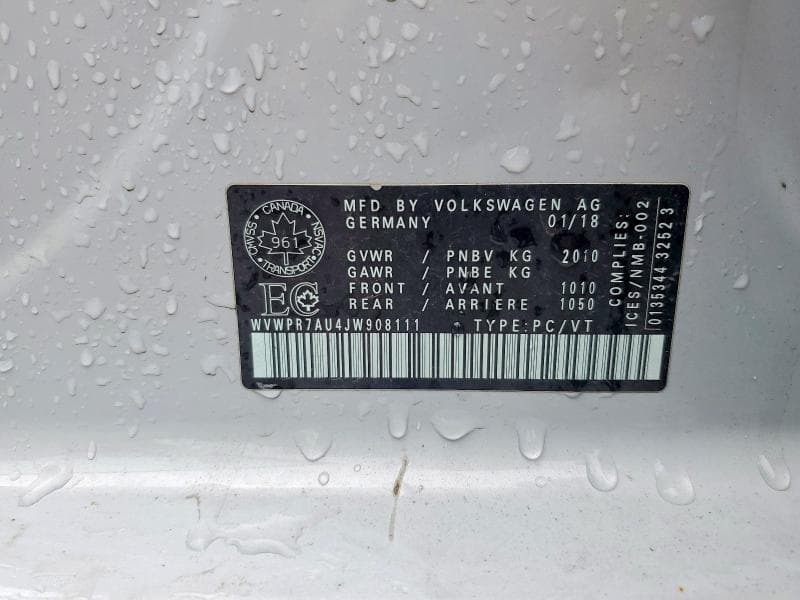 2018 VOLKSWAGEN E-GOLF SEL PREMIUM SEL PREMIUM 12