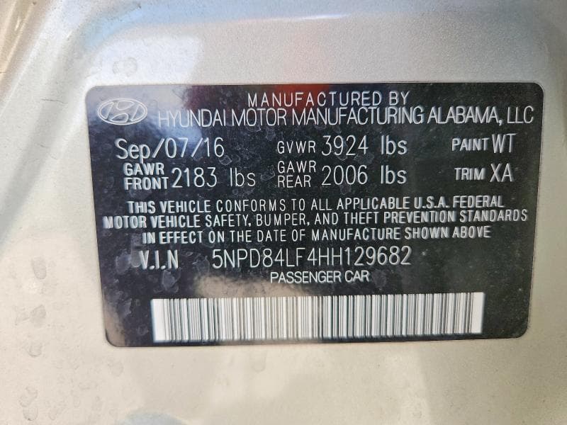 2017 HYUNDAI ELANTRA LIMITED LIMITED 12