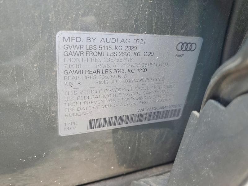 2021 AUDI Q3 PREMIUM 40 13