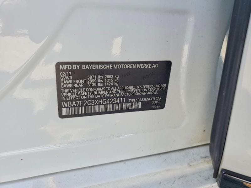 2017 BMW 750 XI 12