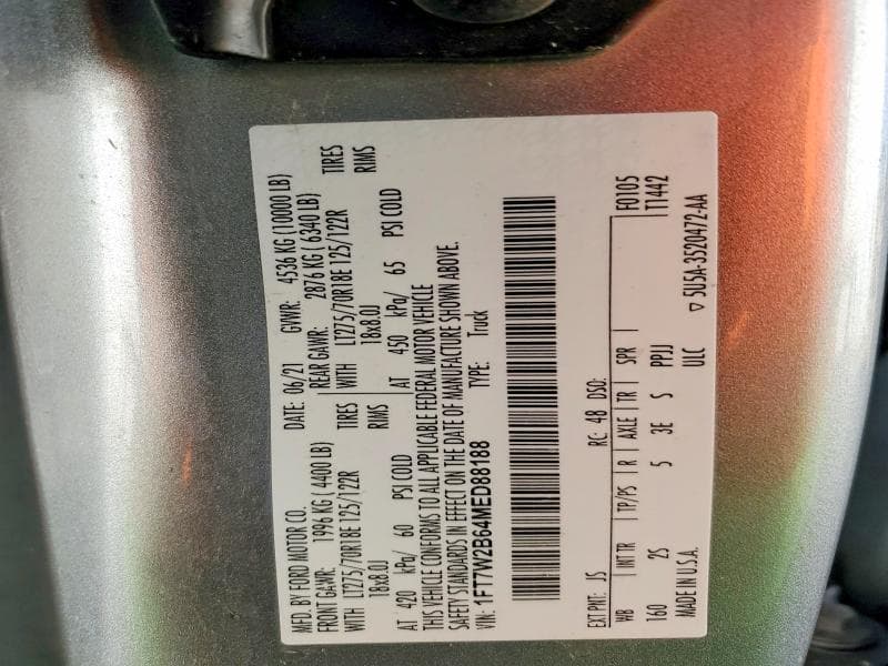 2021 FORD F250 SUPER DUTY 12