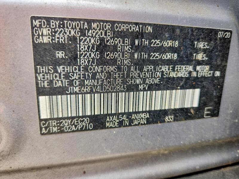 2020 TOYOTA RAV4 XSE 13
