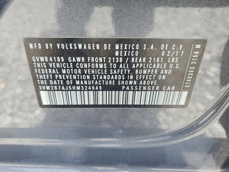 2017 VOLKSWAGEN JETTA S 13
