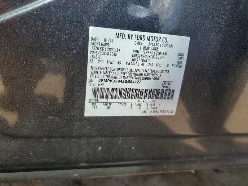 2018 FORD EDGE SEL 13