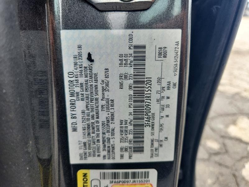 2018 FORD FUSION TITANIUM/PLATINUM 12