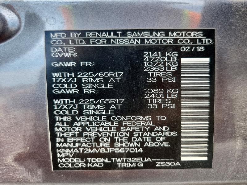 2018 NISSAN ROGUE SV 13