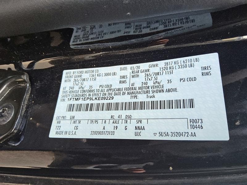 2020 FORD F150 12