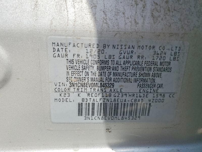 2021 NISSAN VERSA SV 12